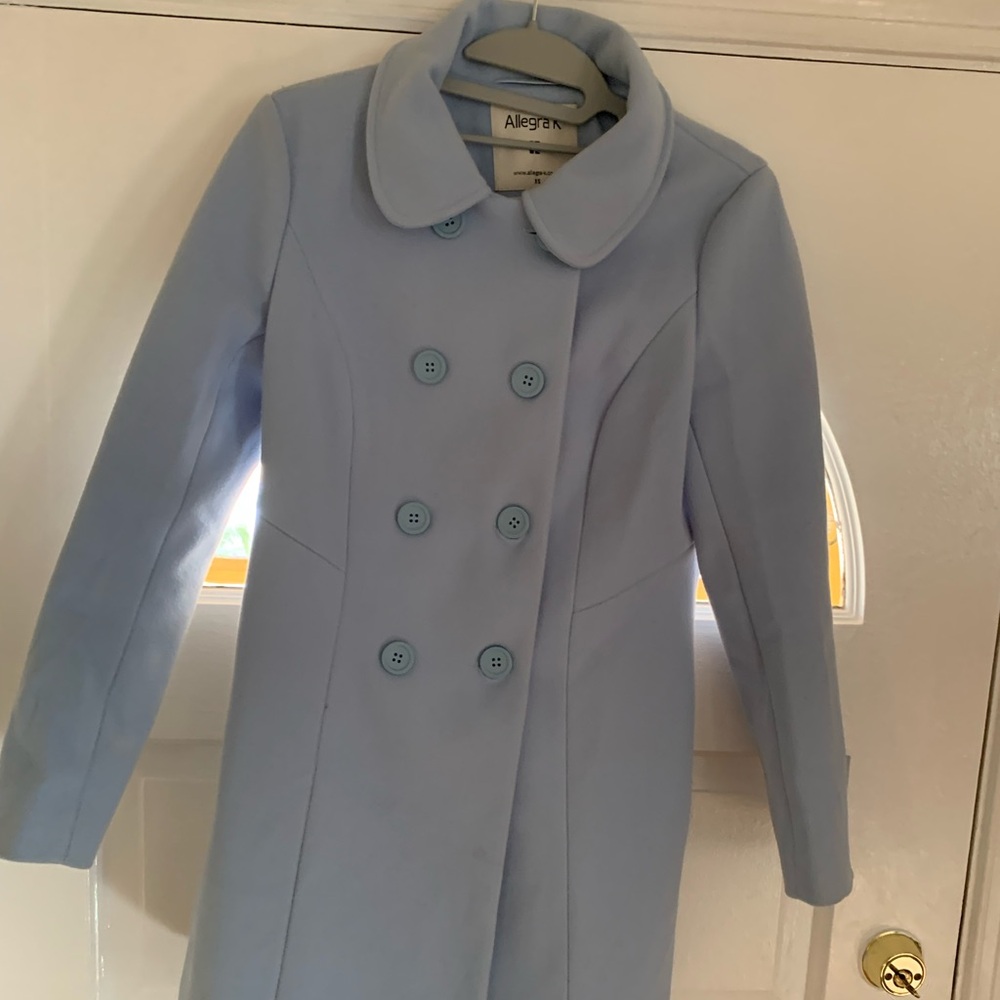 Allegra K Women’s Double Breasted Winter Overcoat Mid Length